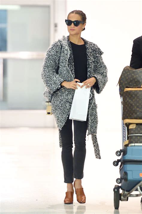 alicia vikander celine shoes|Alicia Vikander Steps Up Her Airport Style in the Heeled Loafer.